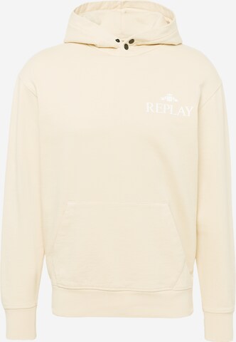 Sweat-shirt REPLAY en beige : devant