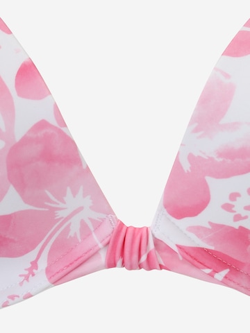 Hunkemöller Triangel Bikinitop 'Tropical' in Pink