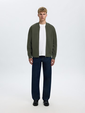 SELECTED - Sudadera con cremallera 'SLHMACK' en verde