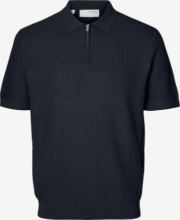 Maglietta 'SLHCRAN' di SELECTED in blu: frontale