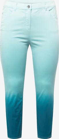 SAMOON Slim fit Pants in Blue: front