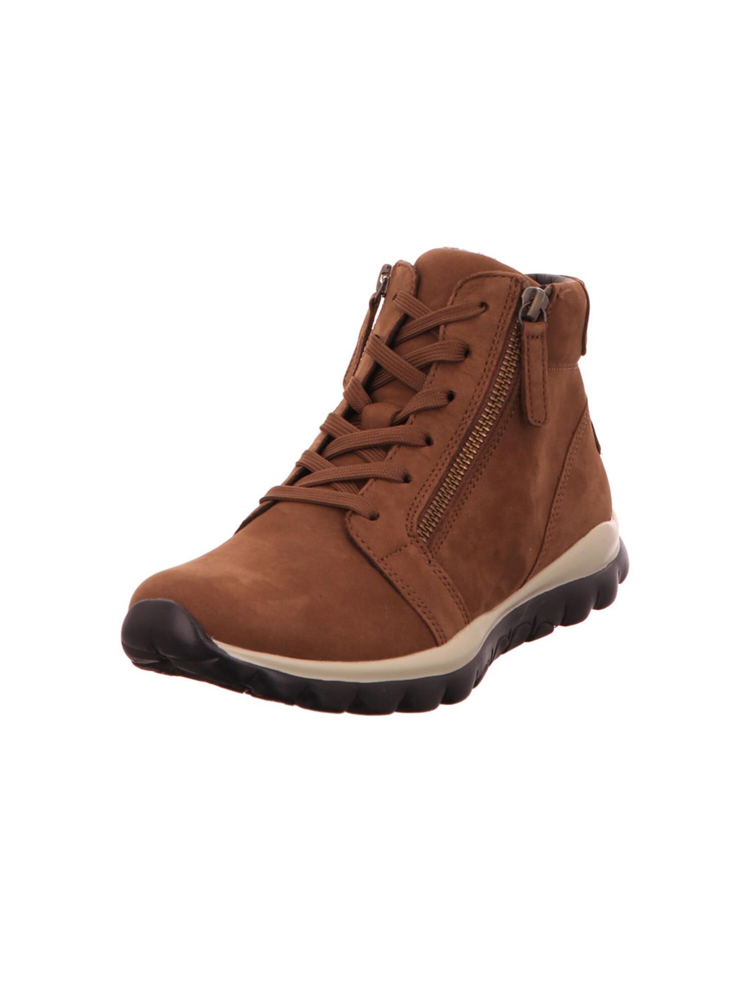 GABOR Lace-Up Ankle Boots in Brown: front