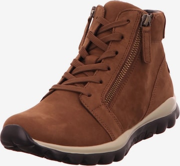 GABOR Lace-Up Ankle Boots in Brown: front