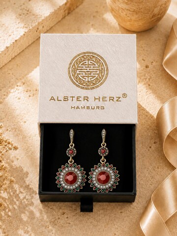 Alster Herz Ohrringe 'ORIENTA'‌‌‌‌‌‌ in Rot