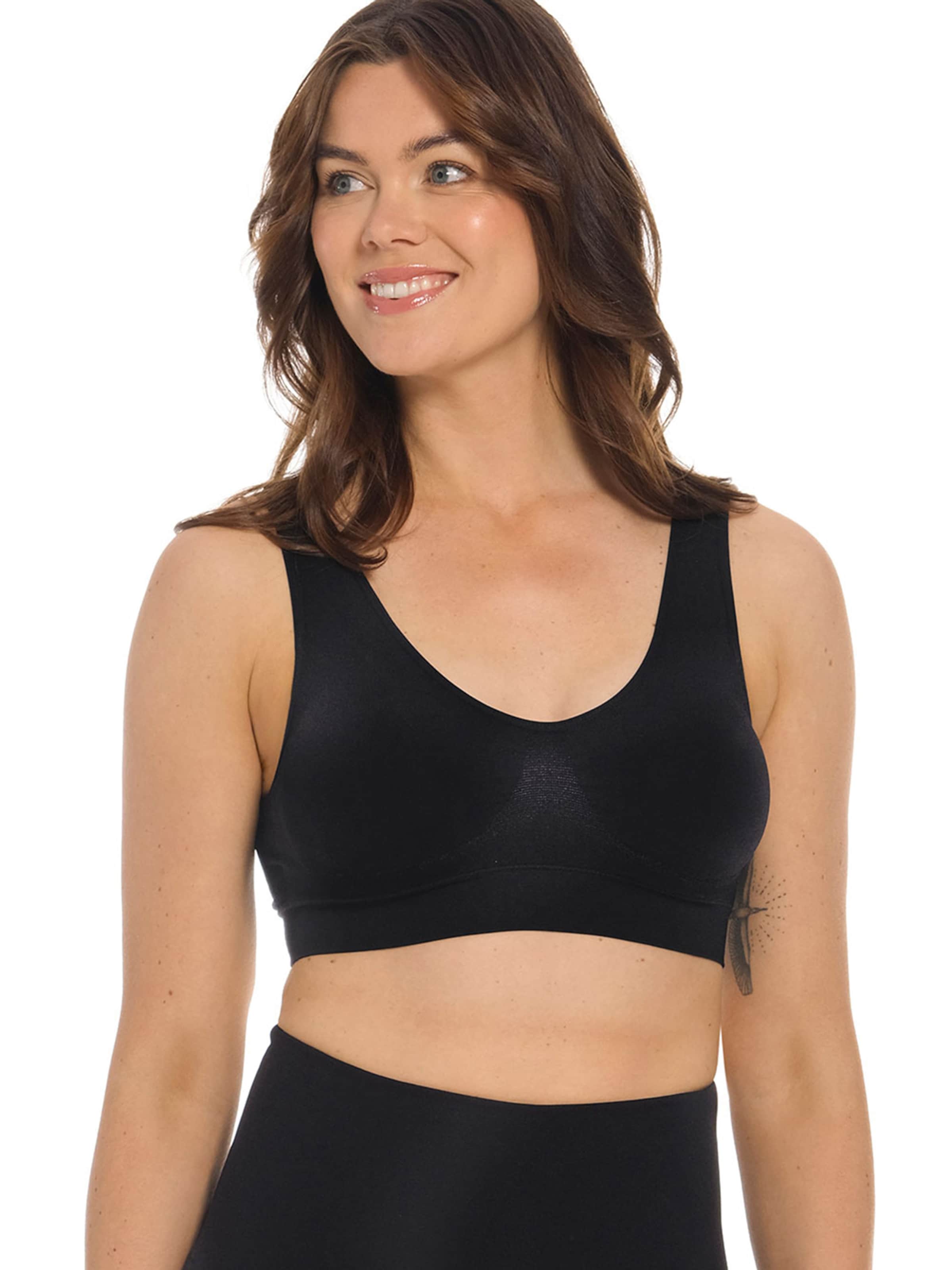 MAGIC Bodyfashion Tričkové Podprsenka 'Shimmer' - Čierna: predná strana