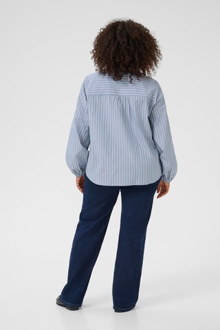 KAFFE CURVE Blouse 'Melina' in Blauw