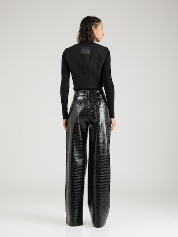 HUGO Loose fit Trousers 'Hugara' in Black