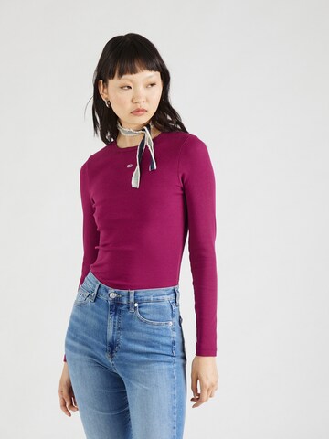 Maglietta 'ESSENTIAL' di Tommy Jeans in lilla: frontale