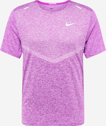 NIKE Performance shirt 'Rise 365' in Purple: front