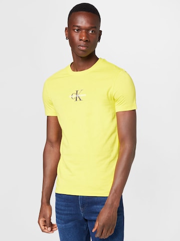 Calvin Klein Jeans - Camisa em amarelo: frente