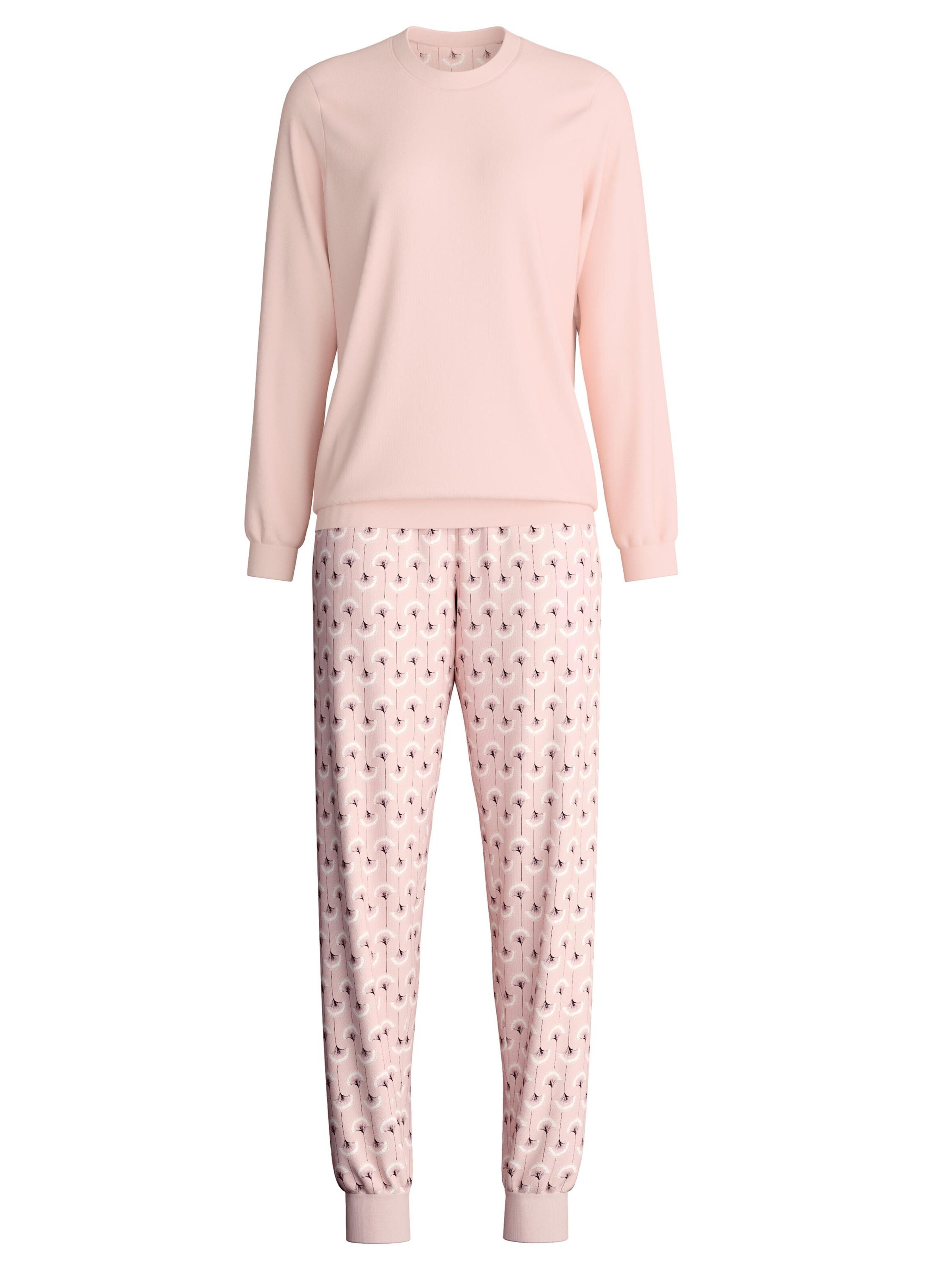 CALIDA Pyjama 'Midnight Flowers'‌ in Pink: Vorderseite