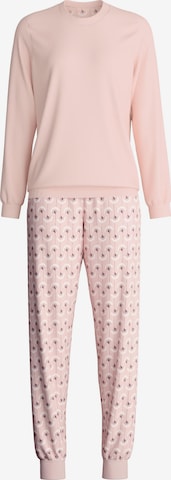 CALIDA Pyjama 'Midnight Flowers' in Pink: Vorderseite