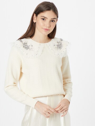 River Island Sweater in White: front