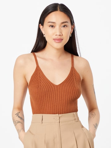 minimum Knitted Top 'TAPPI' in Brown: front