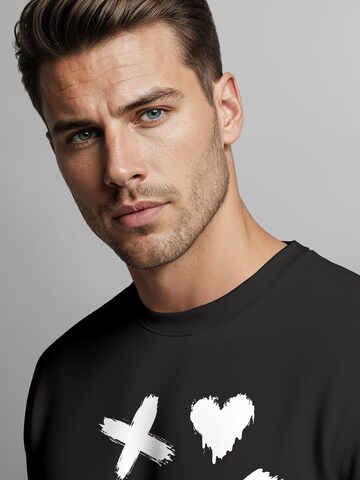 Neverless Sweatshirt 'Creepy Smile'‌‌‌‌ in Schwarz