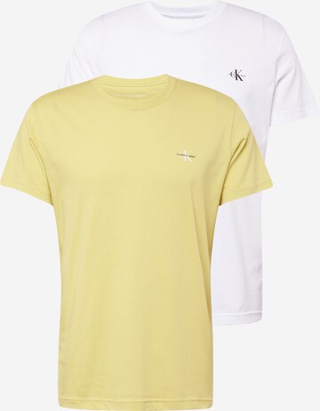 Calvin Klein Jeans T-shirt i gul: framsida