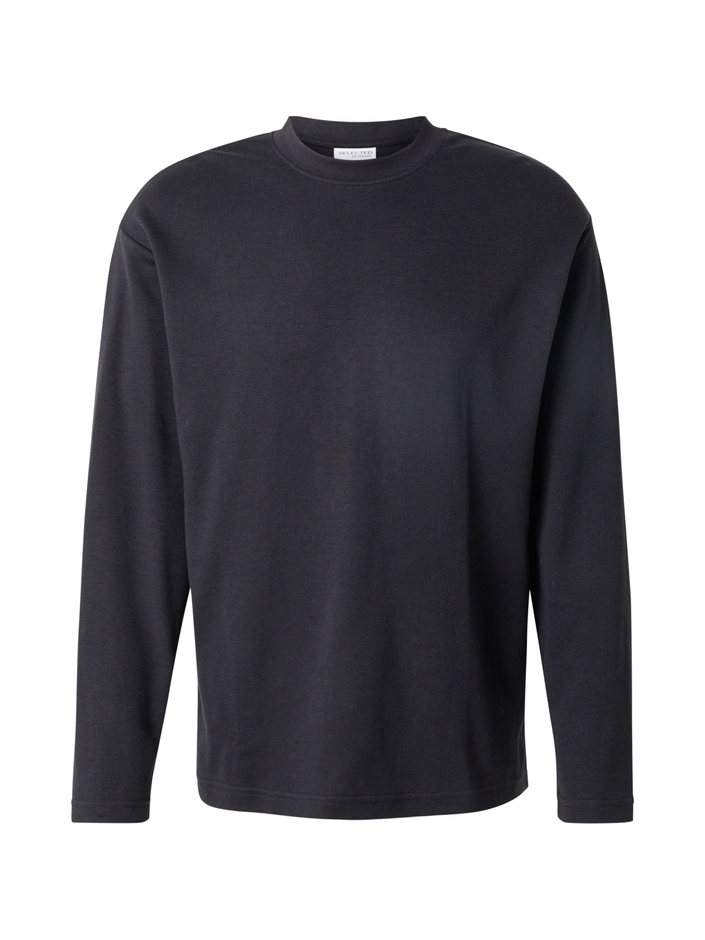 SELECTED Tričko 'Oscar' - Čierna: predná strana