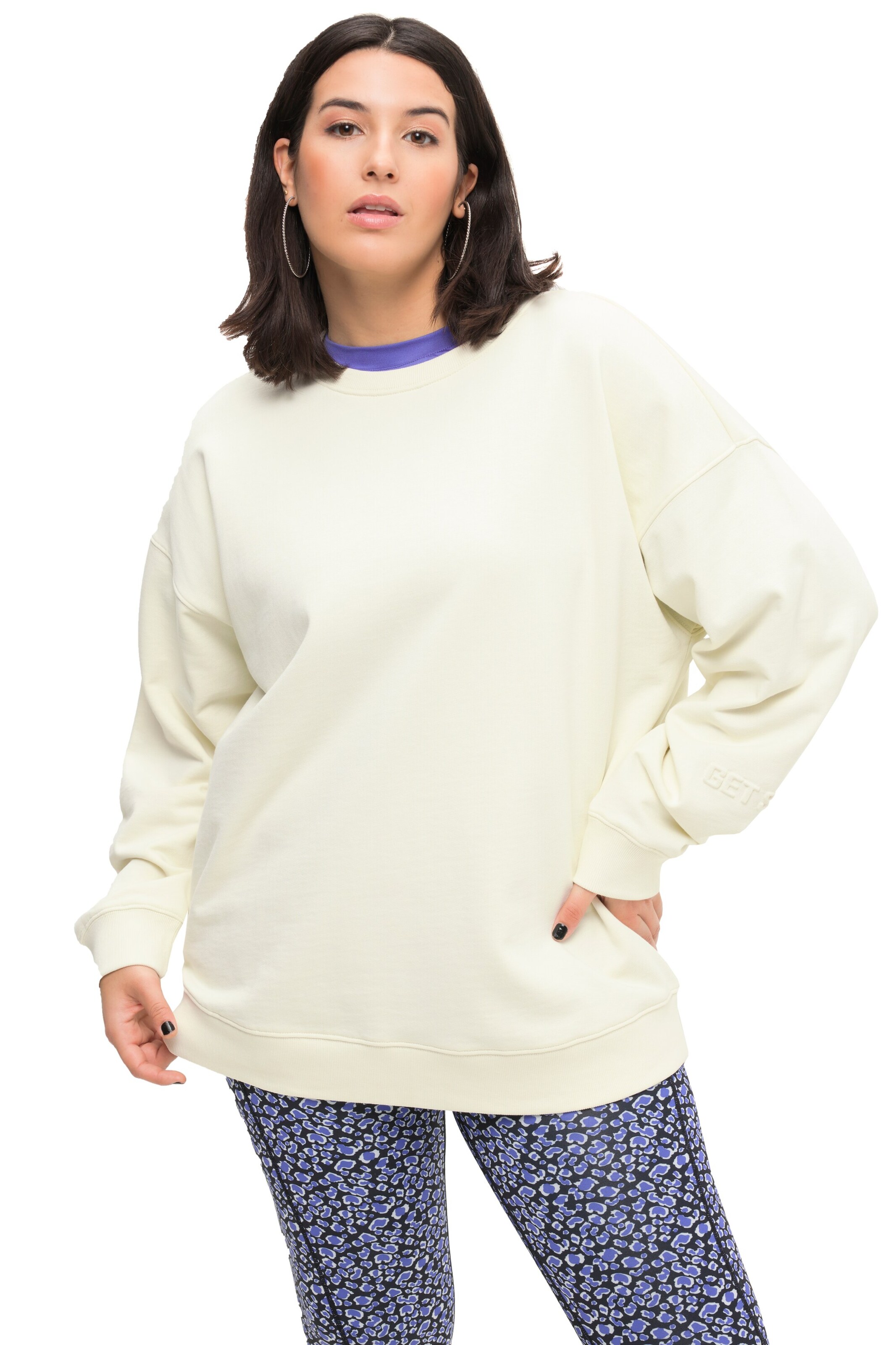 Studio Untold Sweatshirt in Beige: front
