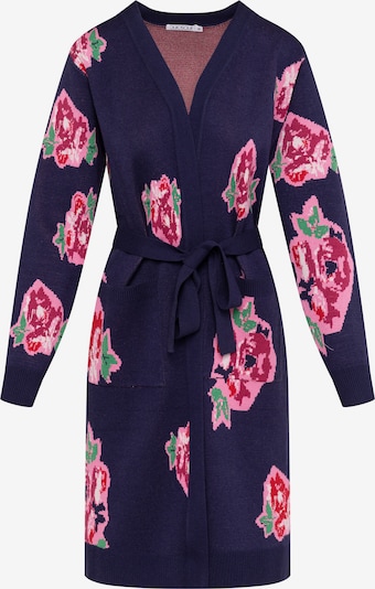 Kardiganas iš Quiosque, spalva – nakties mėlyna / žalia / šviesiai rožinė / raudona, Prekių apžvalga