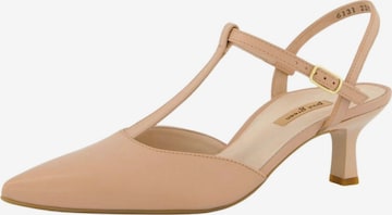 Décolleté sling di Paul Green in beige: frontale
