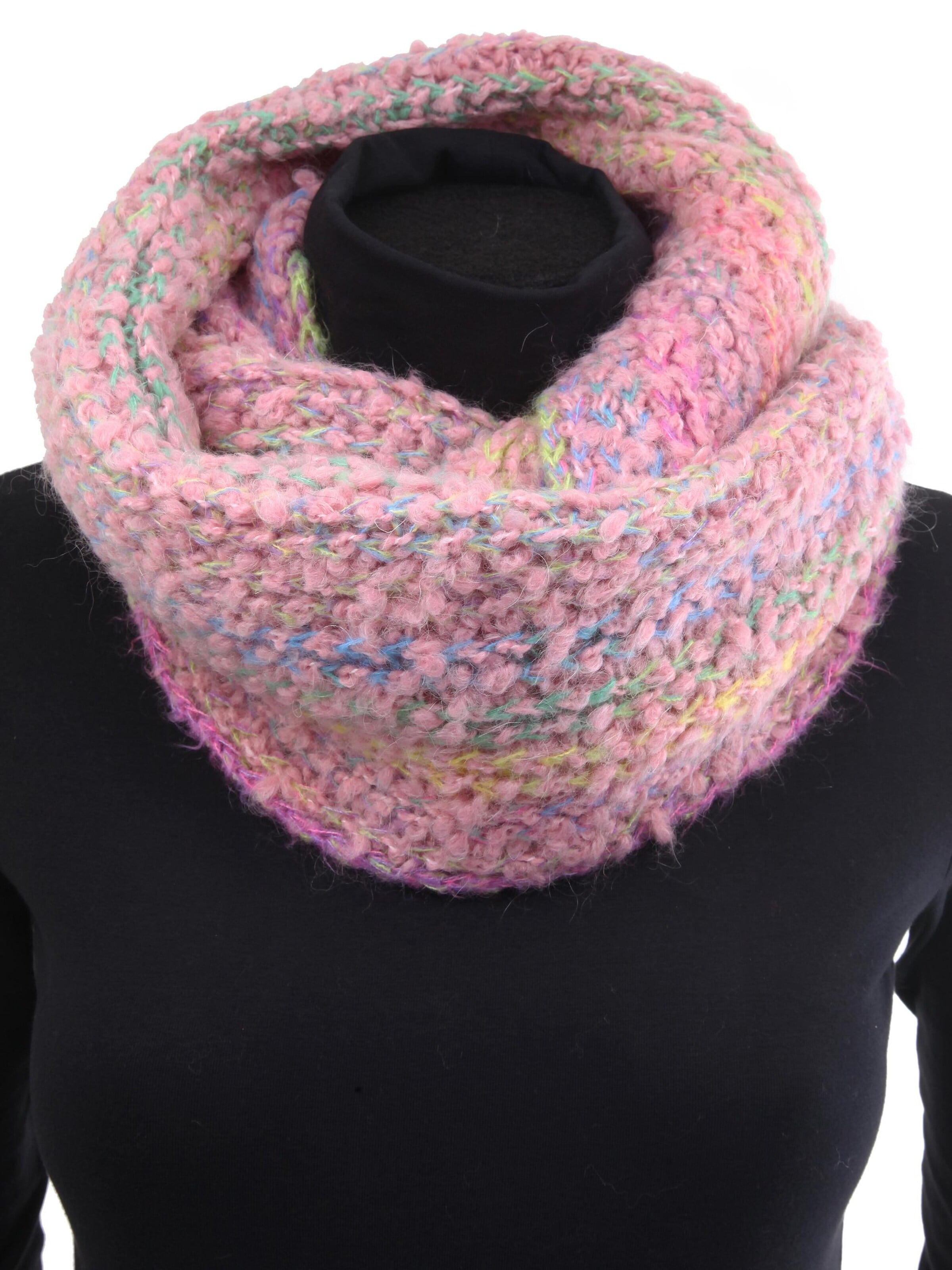 COLLEZIONE ALESSANDRO Tube Scarf 'Cinzia' in Pink: front