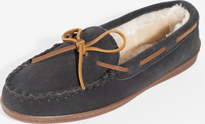 Minnetonka Moccasin 'Pileline' in Brown / Dark grey, Item view