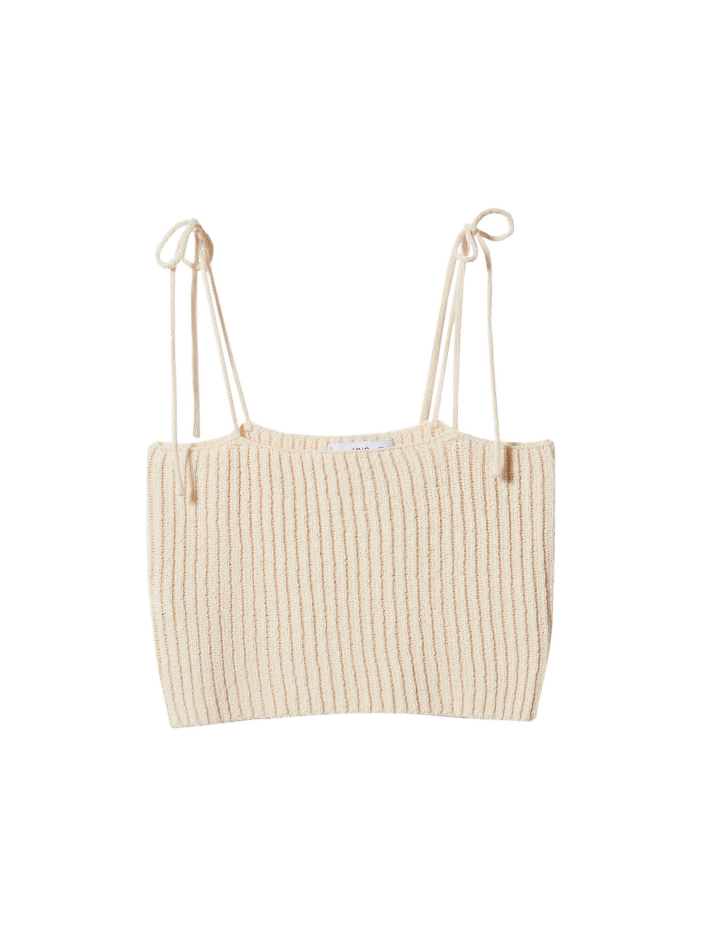 Tops en tricot MANGO en beige : devant