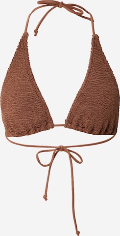 brūns RÆRE by Lorena Rae Trijstūra formas Bikini augšdaļa 'Leyla': no priekšpuses