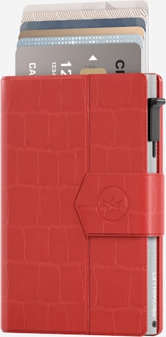 Porte-monnaies 'Pasjeshouder Plus Croco' Prowallet en rouge : devant