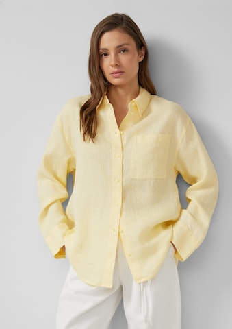 s.Oliver Blouse in Geel: voorkant