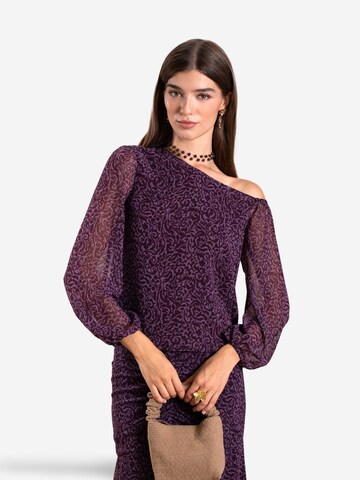 THE-ARE - Blusa em roxo: frente