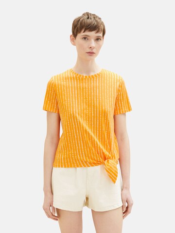 TOM TAILOR DENIM Majica | oranžna barva: sprednja stran