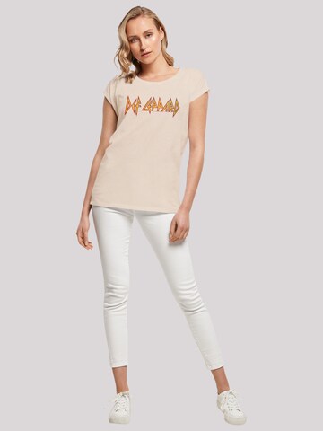 T-shirt 'Def Leppard' F4NT4STIC en beige