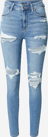 American Eagle Skinny Jeansy w kolorze niebieski: przód