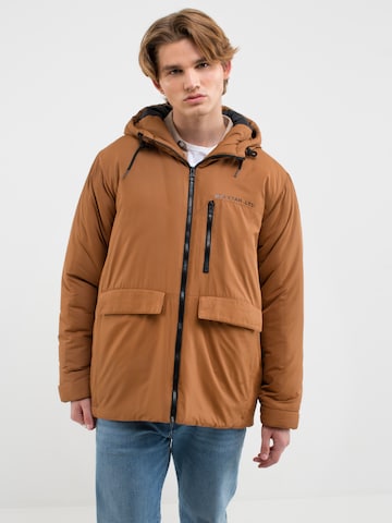 BIG STAR Between-Season Jacket 'Gurkan' in Brown: front