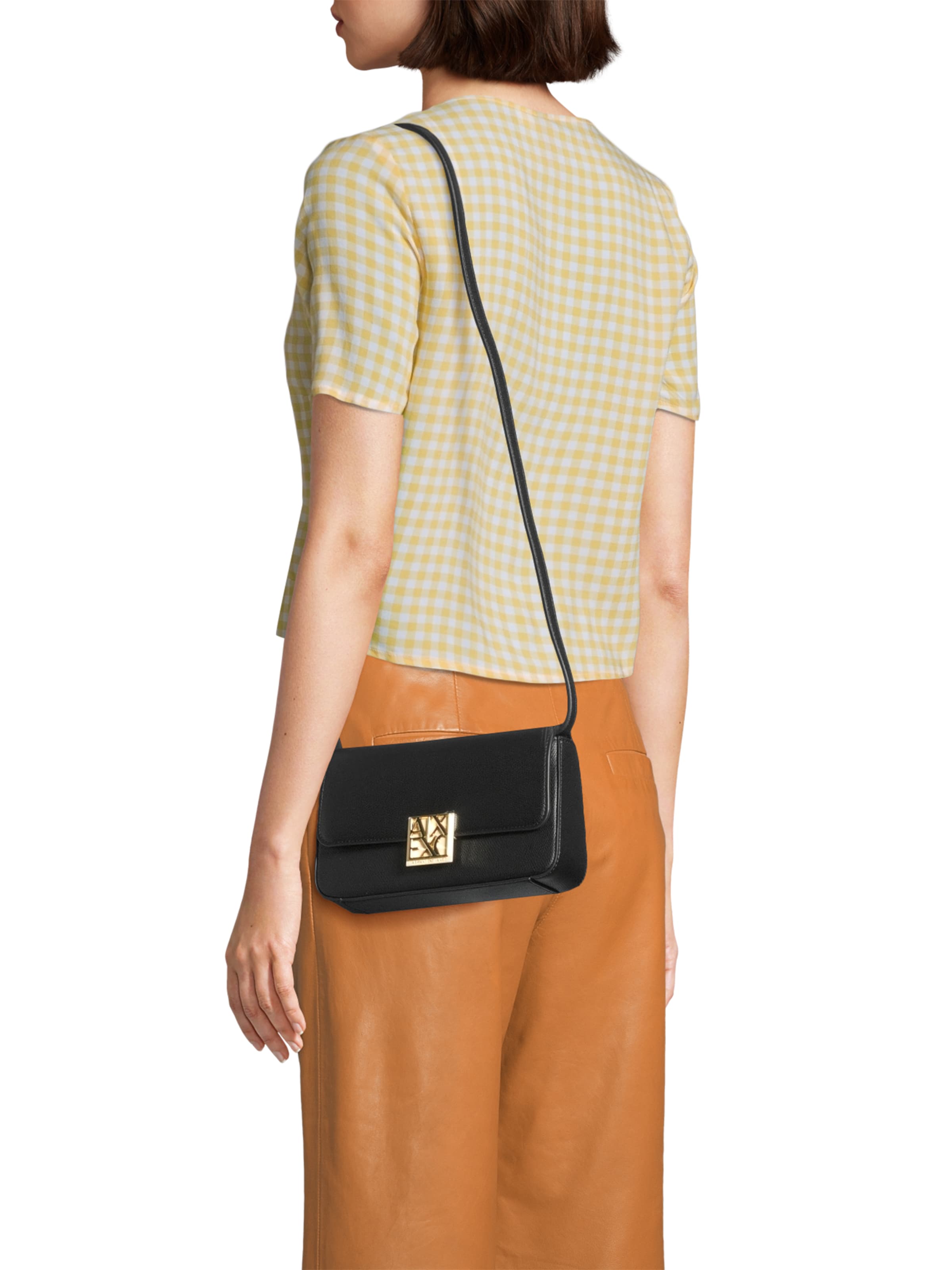 melns ARMANI EXCHANGE "Clutch" stila somiņa 'AMY'