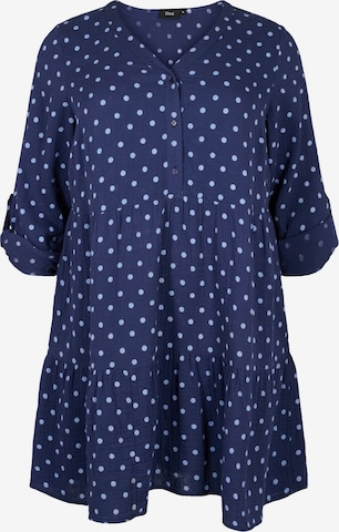 ZizziKošulja haljina 'Vviva' - plava boja: prednji dio