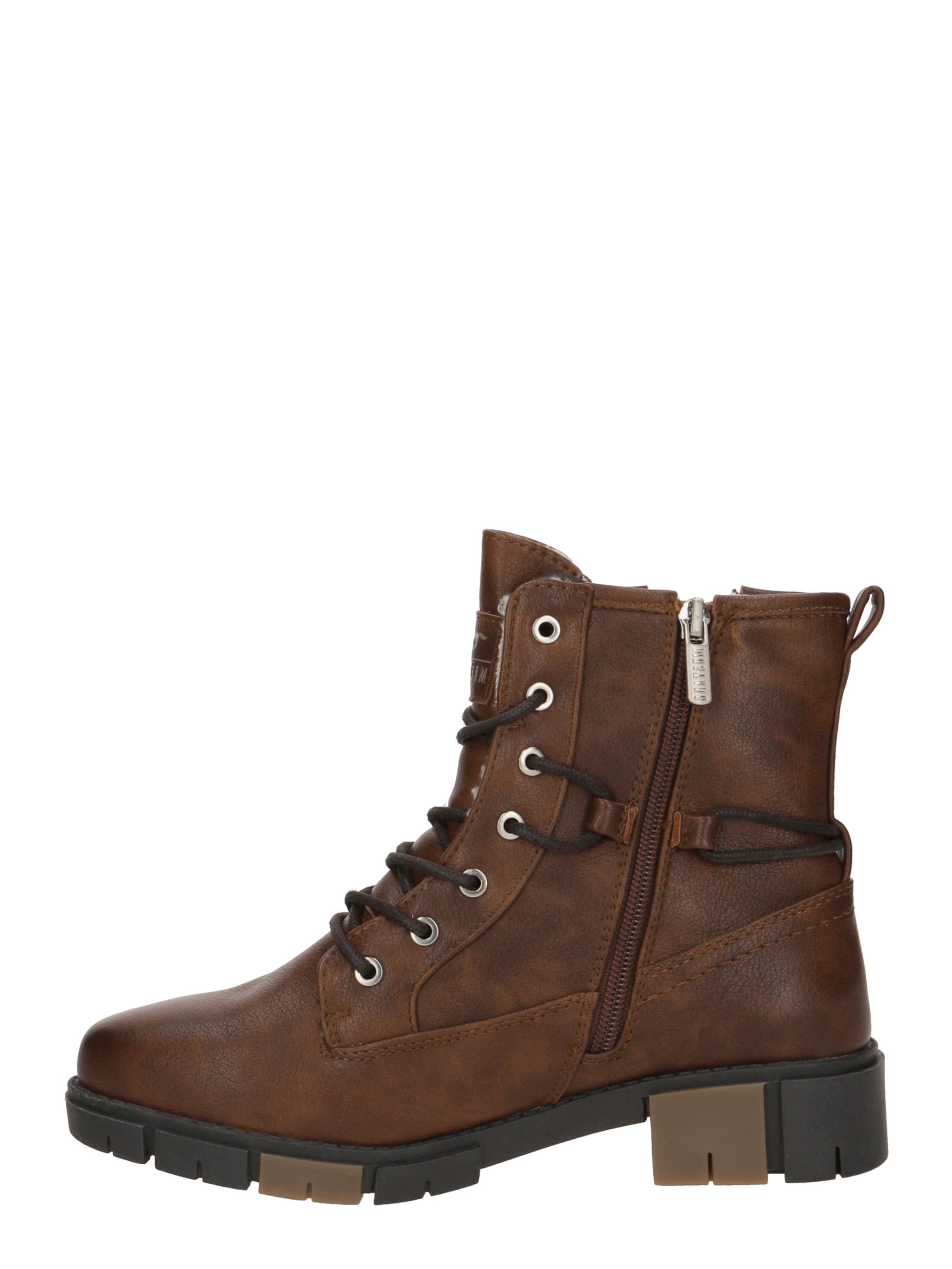 MUSTANG Botki sznurowane w kolorze brązowy