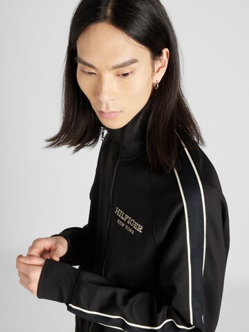 TOMMY HILFIGER Zip-Up Hoodie in Black