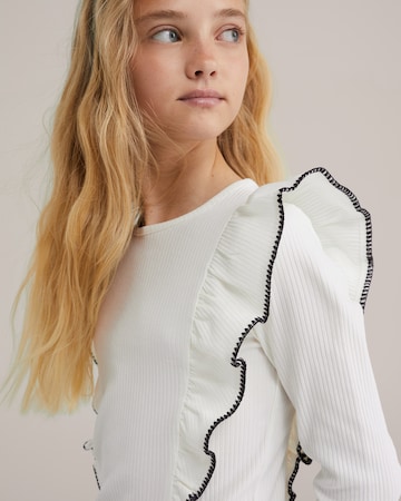 WE Fashion Футболка в Белый