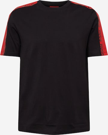 HUGO - Camiseta 'Dorregio' en negro: frente