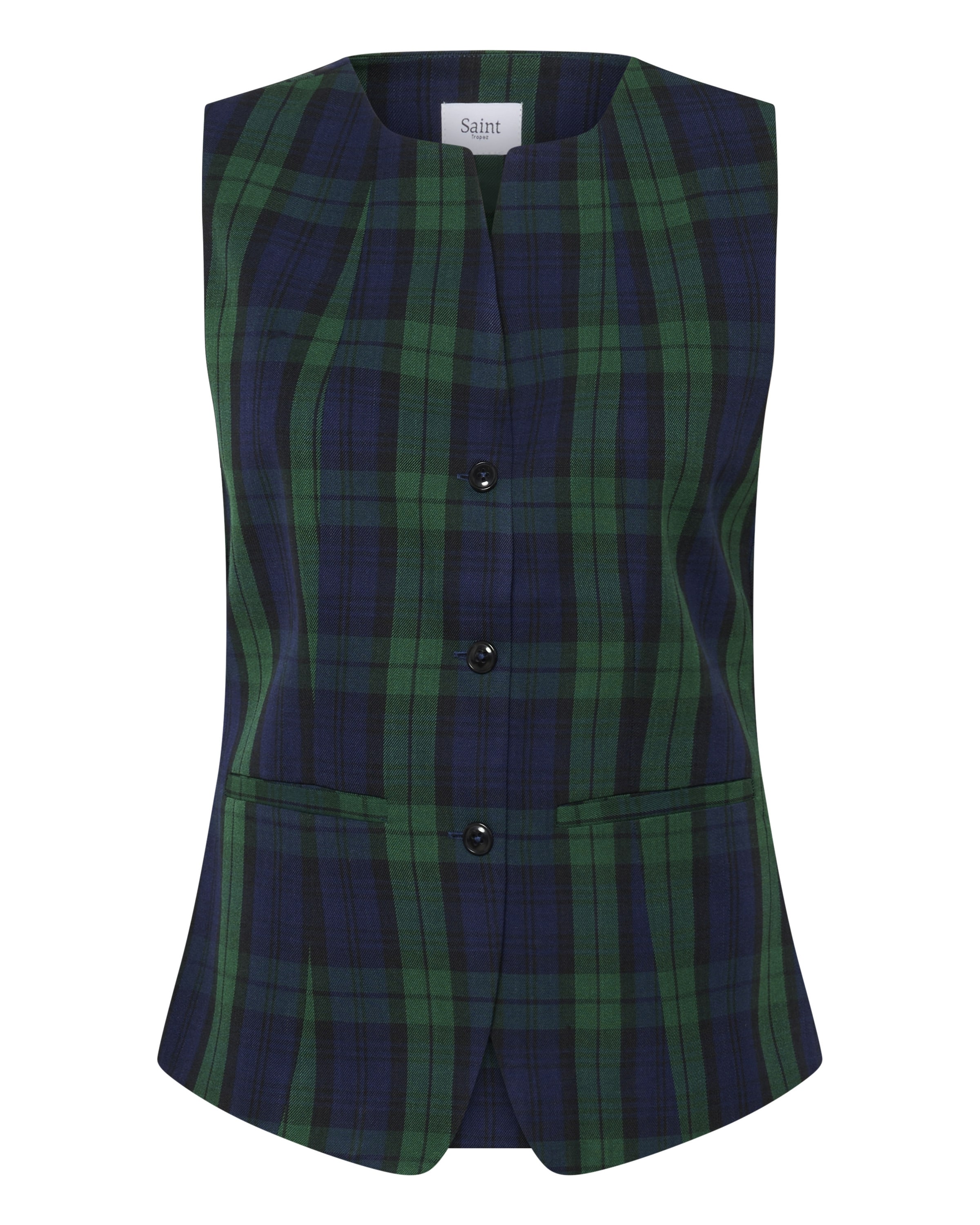 SAINT TROPEZ Vest 'MadonnaSZ' in Blue: front
