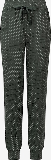 Hunkemöller Pidžamas bikses, krāsa - tumši zaļa / balts, Preces skats
