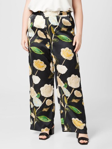 Wide Leg Pantalon 'Renee' Vero Moda Curve en noir : devant