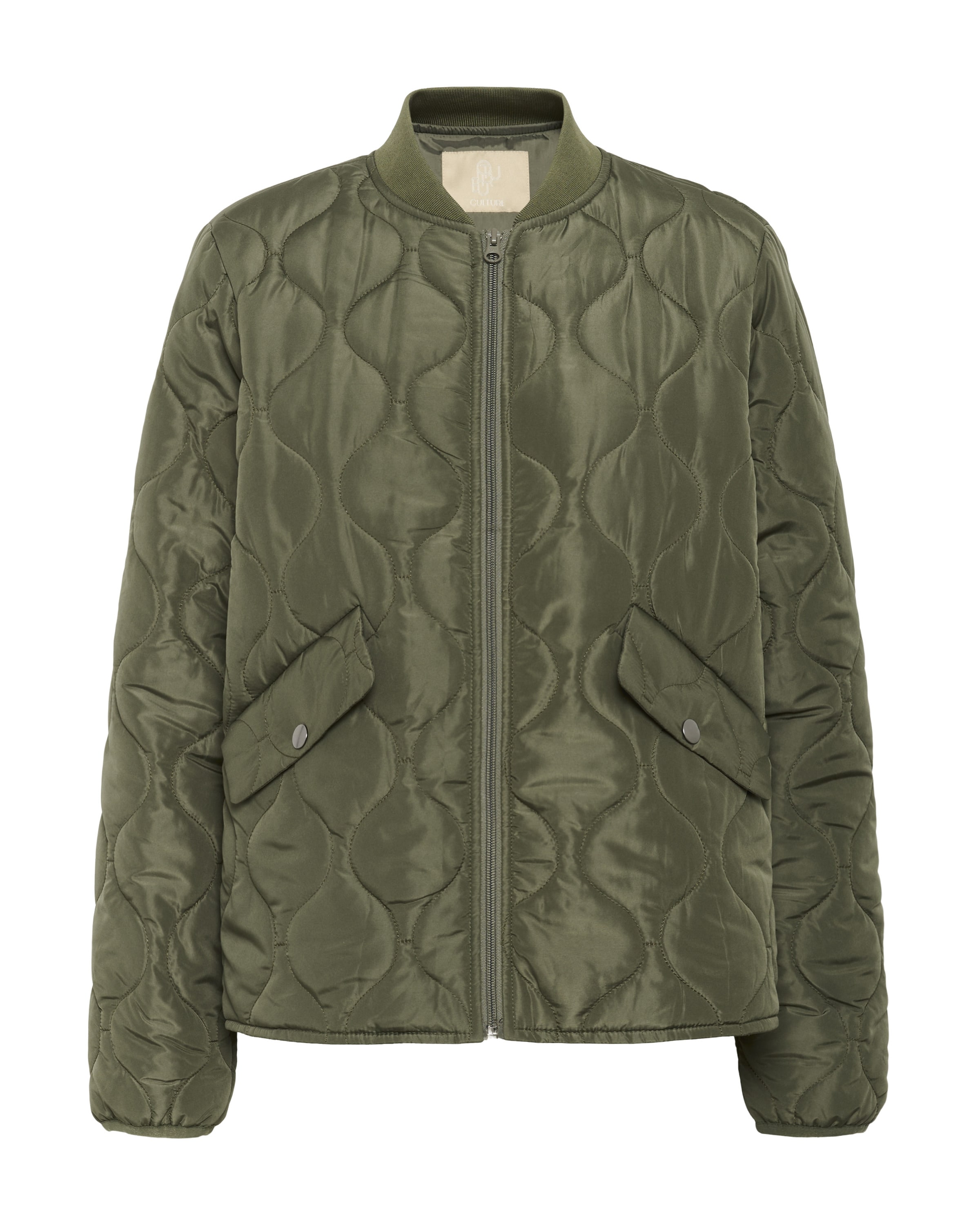 CULTURE Between-Season Jacket 'Smikka' in Green: front