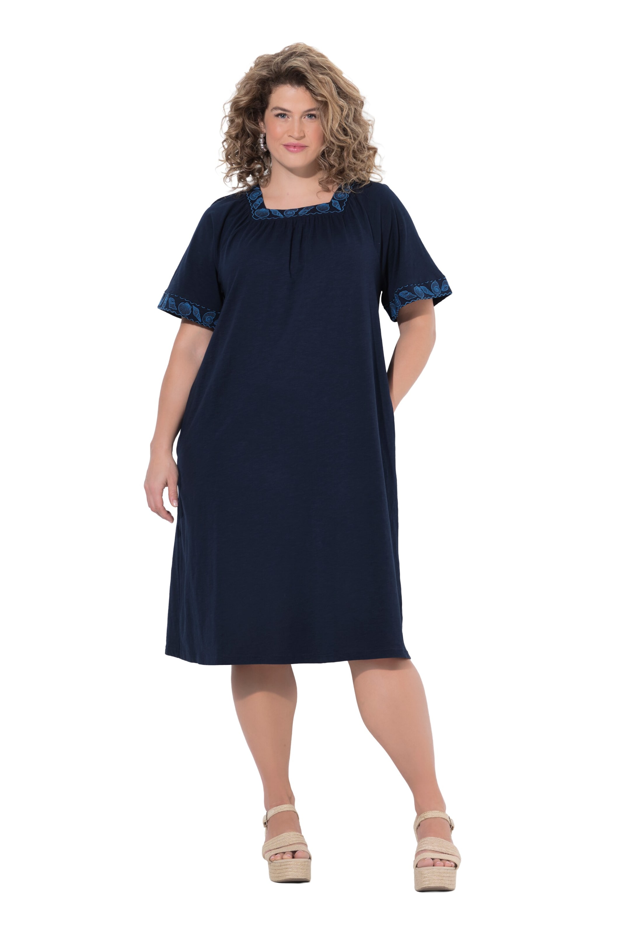 Ulla Popken Kleid in Blau: Vorderseite