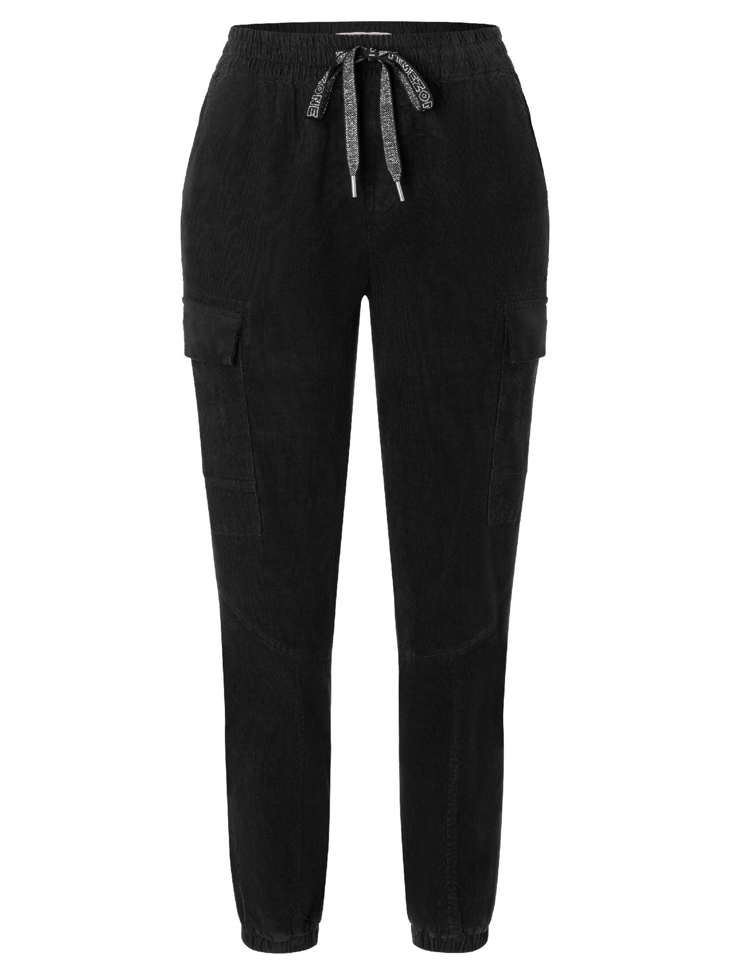 TIMEZONE Regular Pants in Black: front