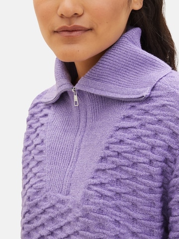 TOM TAILOR DENIM Sweater in Purple