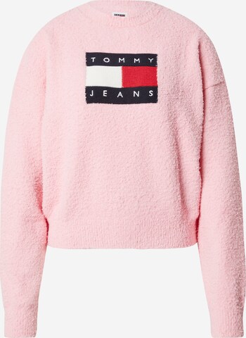 Tommy Jeans Trui in Roze: voorkant