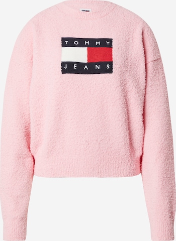 Tommy Jeans Trui in Roze: voorkant